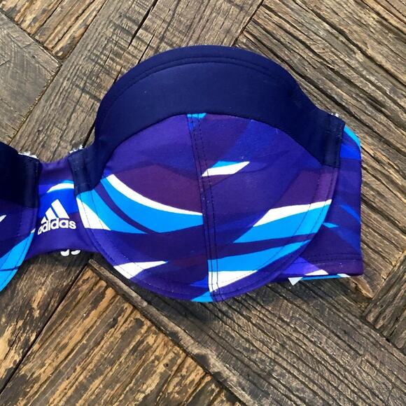 NWOT Adidas Convertible Bandeau Swim Top - Med - Picture 5 of 8